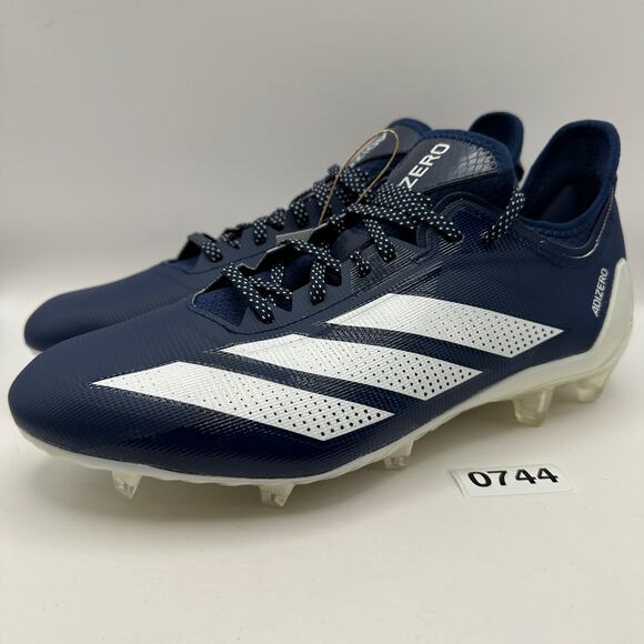 ADIDAS MEN\'S 11 ADIZERO ELECTRIC .1 FOOTBALL CLEATS NAVY/WHITE IF1915 main image 6